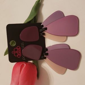 Acrylic Post Back Purple Earrings